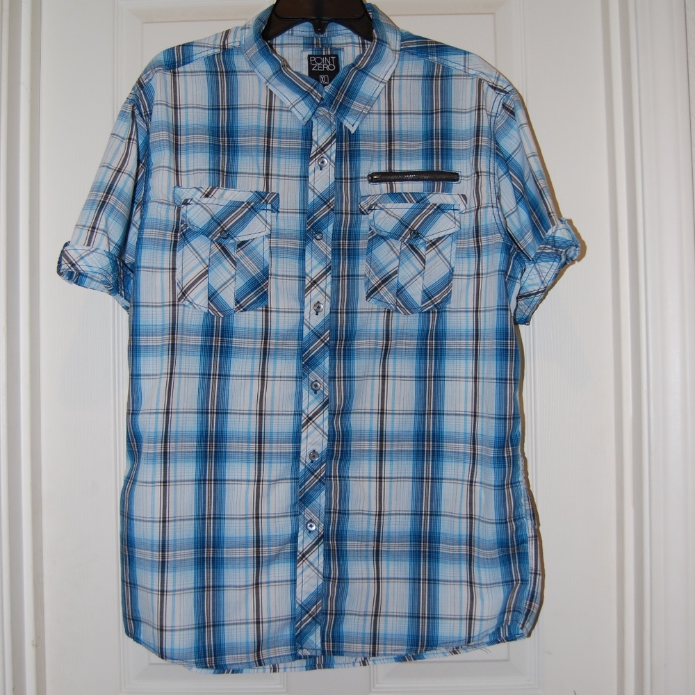 Point Zero short-sleeved button up shirt
